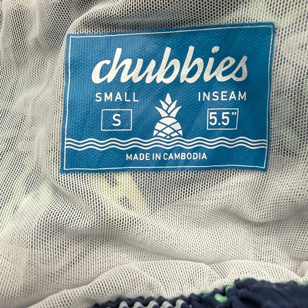 Chubbies Swim Trunks Men S Navy Neon Tropical Flamingo 5.5